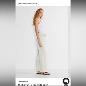Denim Forum Farrah High-Rise Wide-Leg Jeans